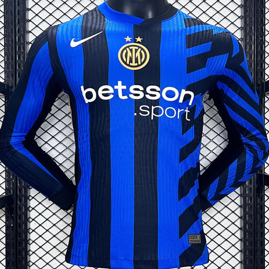 Jersey 2024/25 Inter Milan Local Manga larga Versión Jugador