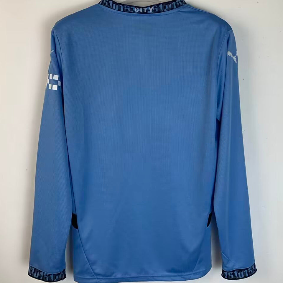 Jersey 2024/25 Manchester City Local Manga larga Versión Fan