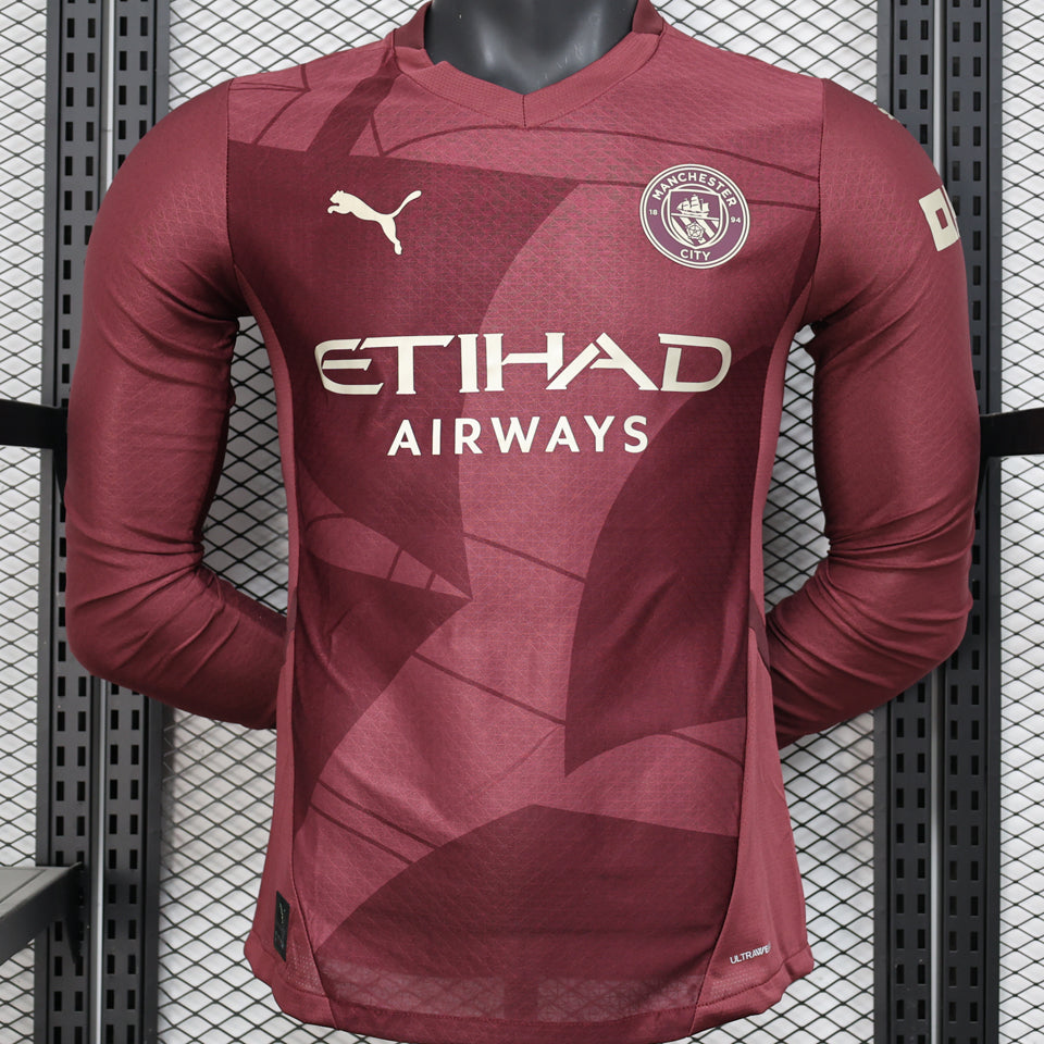 Jersey 2024/25 Manchester City Tercero Manga larga Versión Jugador