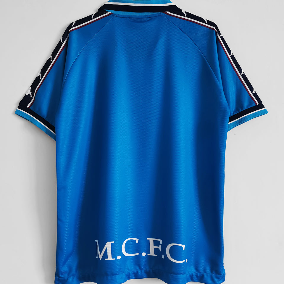 Jersey 1998/99 Manchester City Local Manga corta Versión Fan Retro