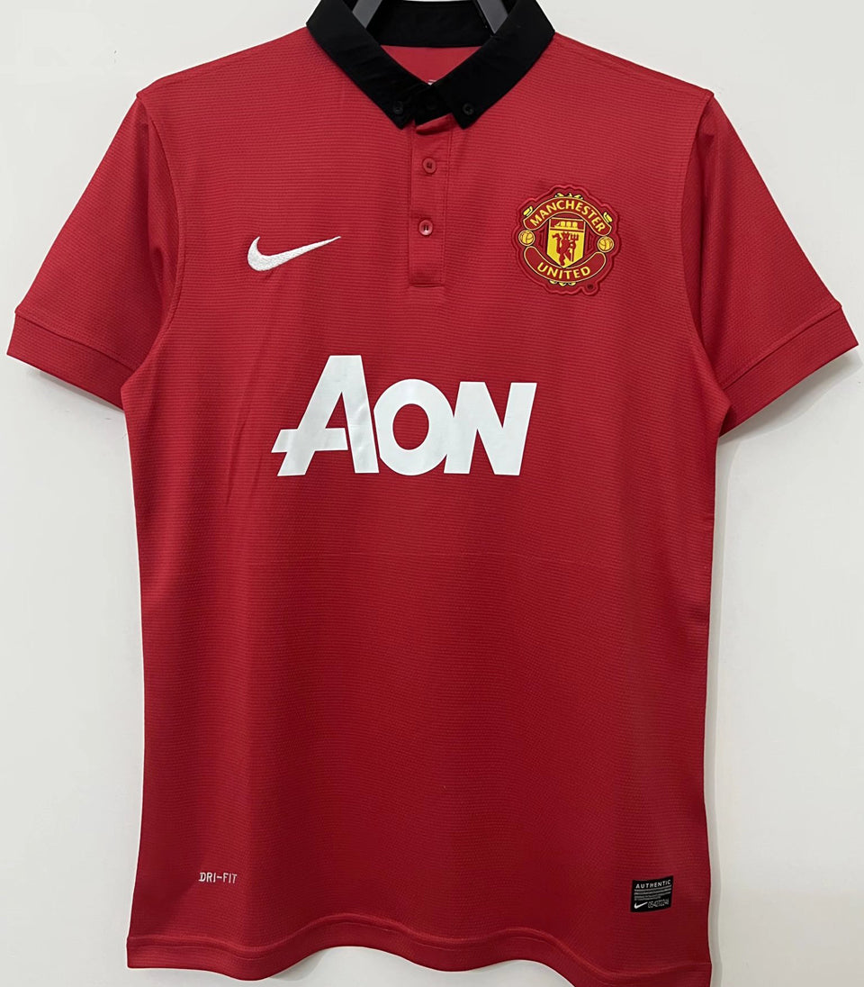 Jersey 2013/14 Manchester United Local Manga corta Versión Fan Retro