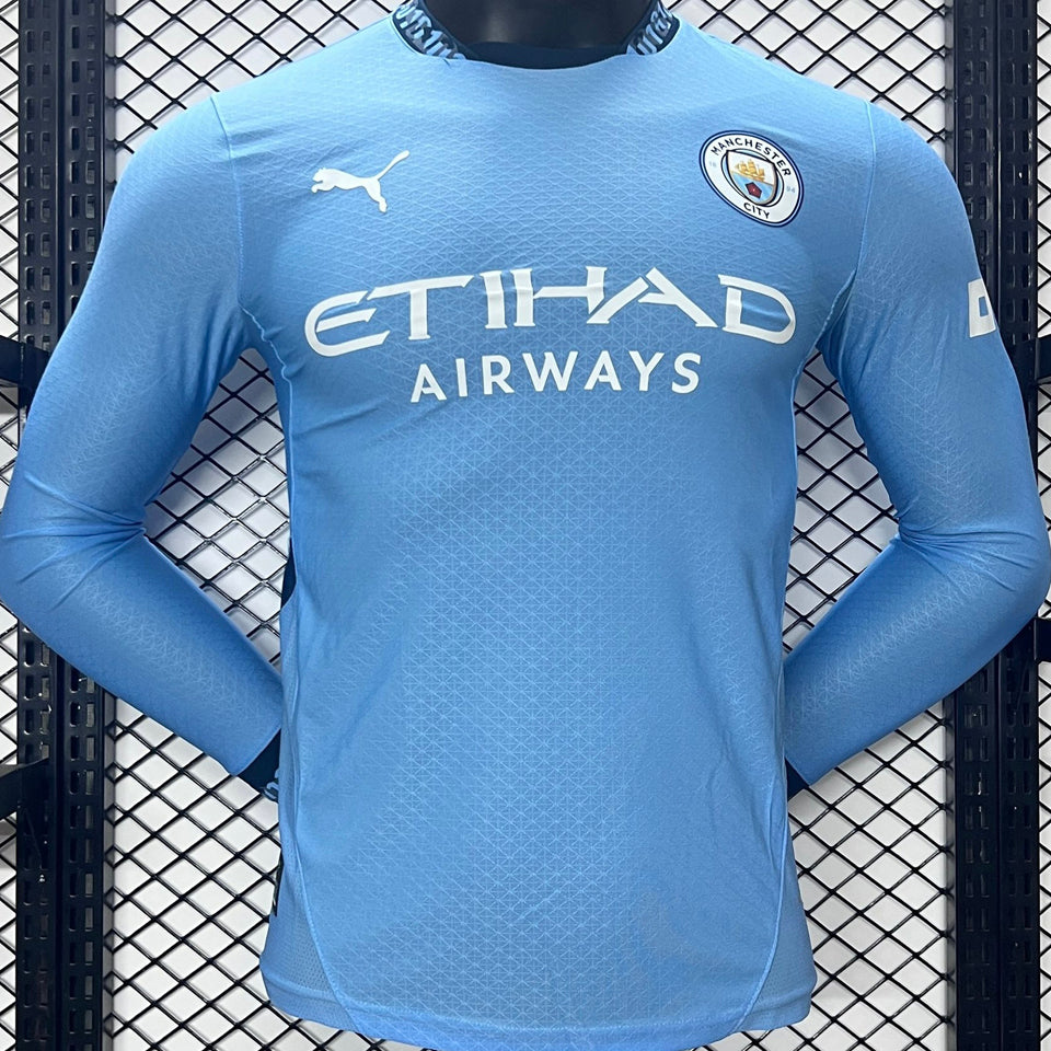 Jersey 2024/25 Manchester City Local Manga larga Versión Jugador