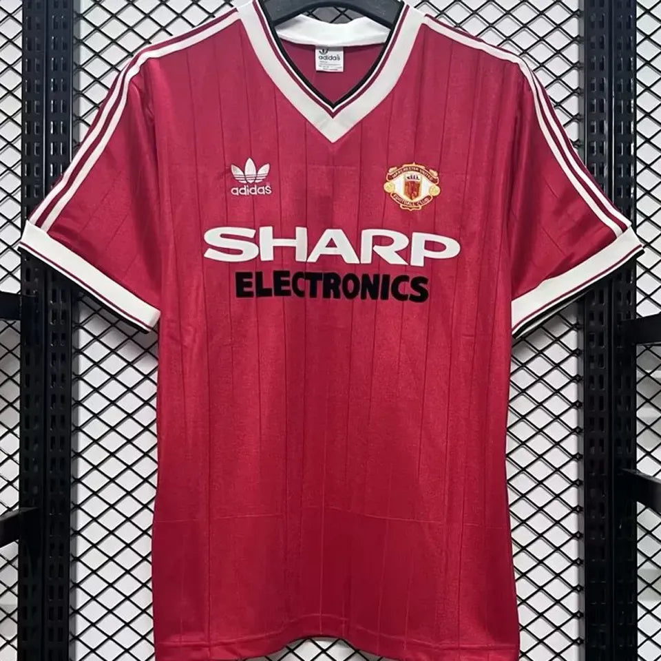 Jersey 1983 Manchester United Local Manga corta Retro