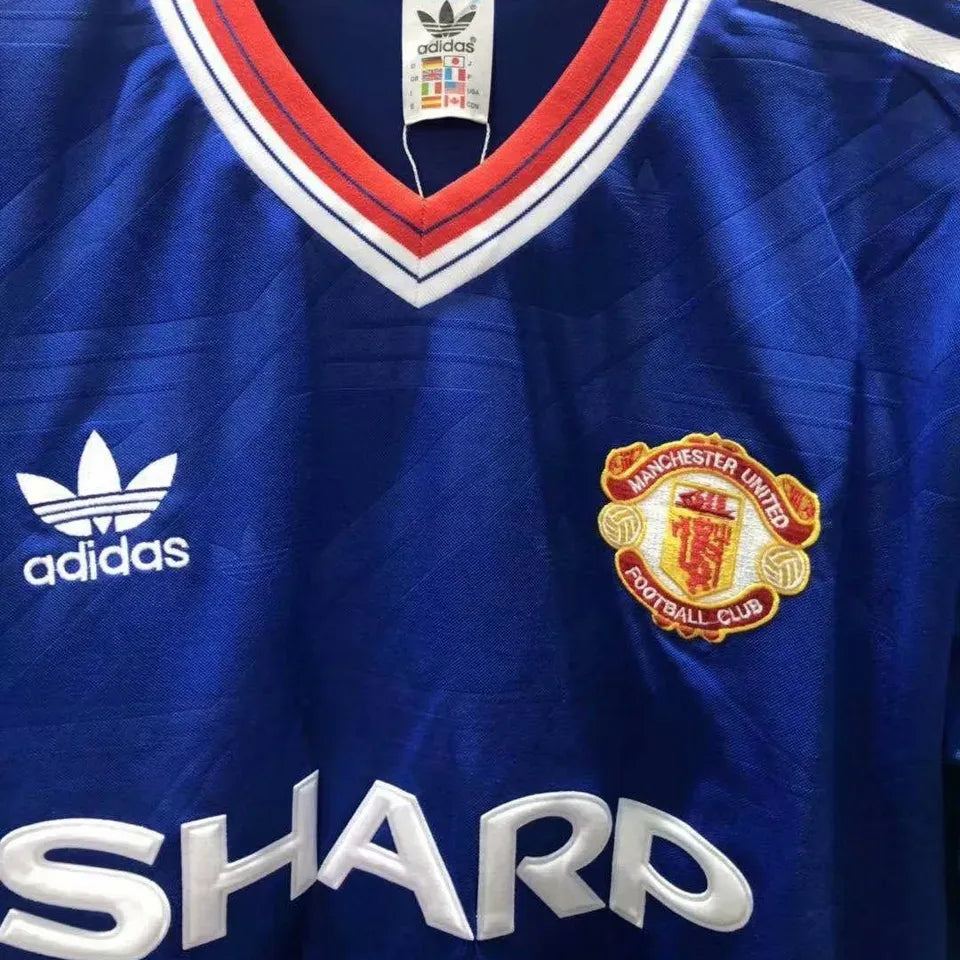 Jersey 1986 Manchester United Visitante Manga corta Retro