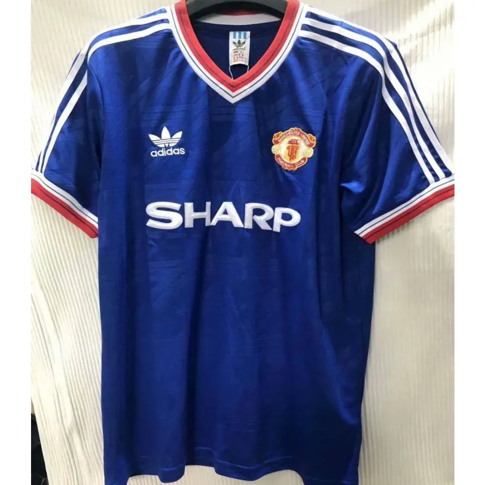 Jersey 1986 Manchester United Visitante Manga corta Retro