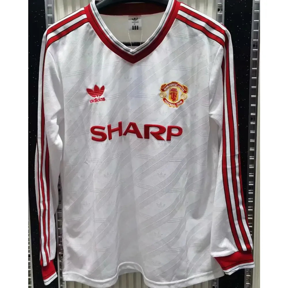 Jersey 1986 Manchester United Visitante Manga larga Retro