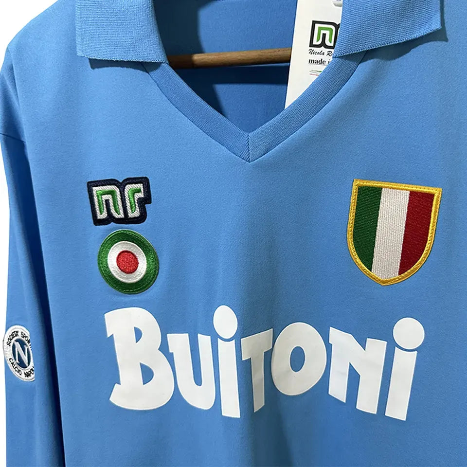 Jersey 1987/88 Napoli Local Manga larga Retro