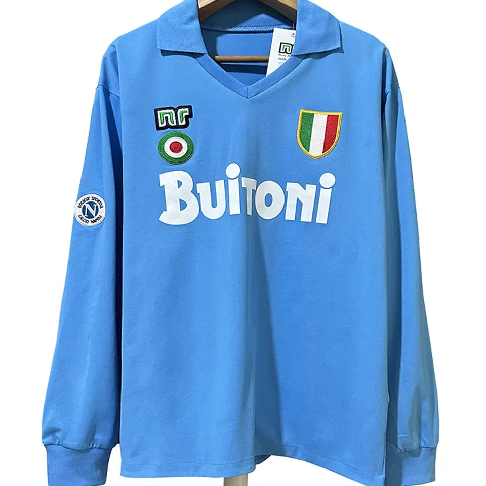 Jersey 1987/88 Napoli Local Manga larga Retro