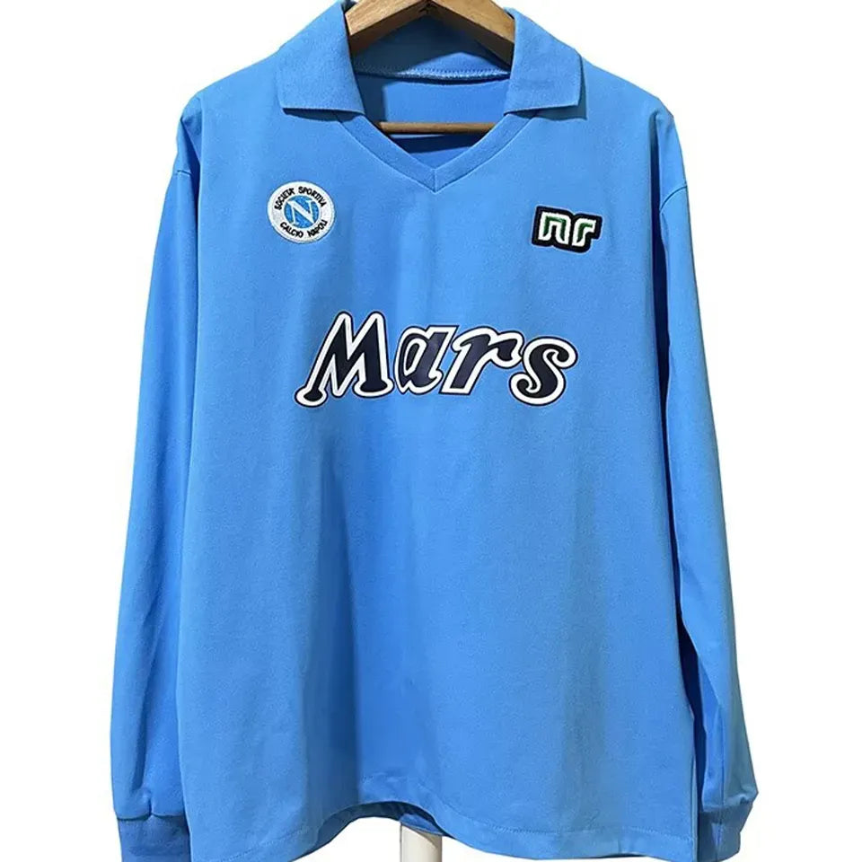 Jersey 1988/89 Napoli Local Manga larga Retro
