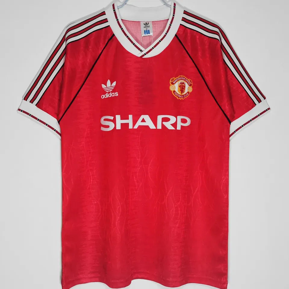 Jersey 1990/92 Manchester United Local Manga corta Retro