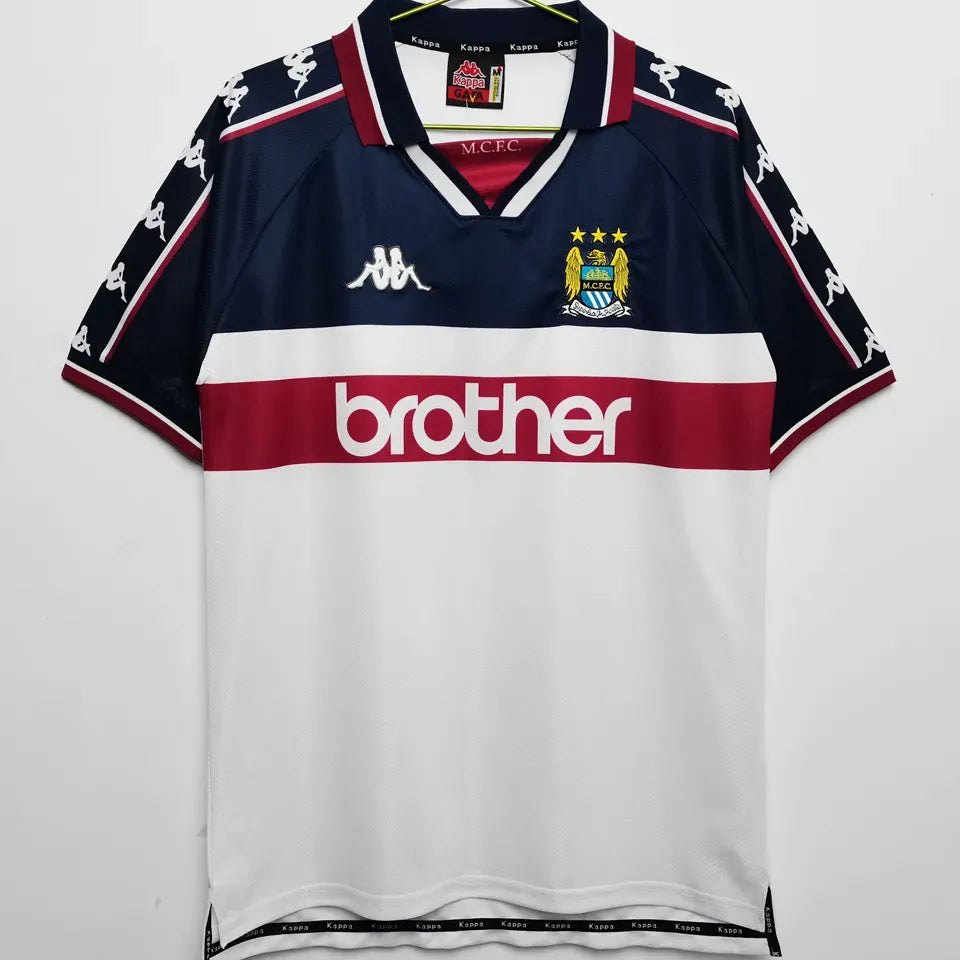 Jersey 1997/98 Manchester City Visitante Manga corta Retro