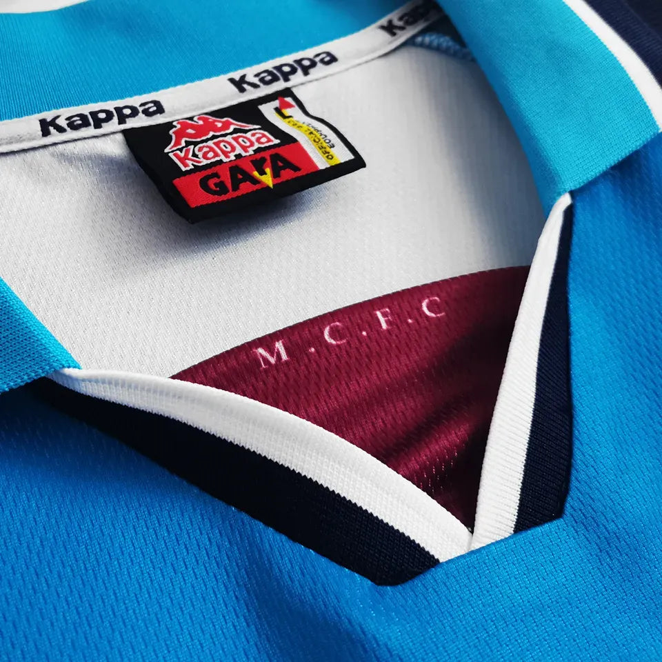 Jersey 1998/99 Manchester City Local Manga corta Retro
