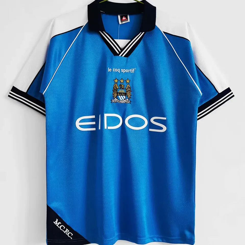 Jersey 1999/2001 Manchester City Local Manga corta Retro