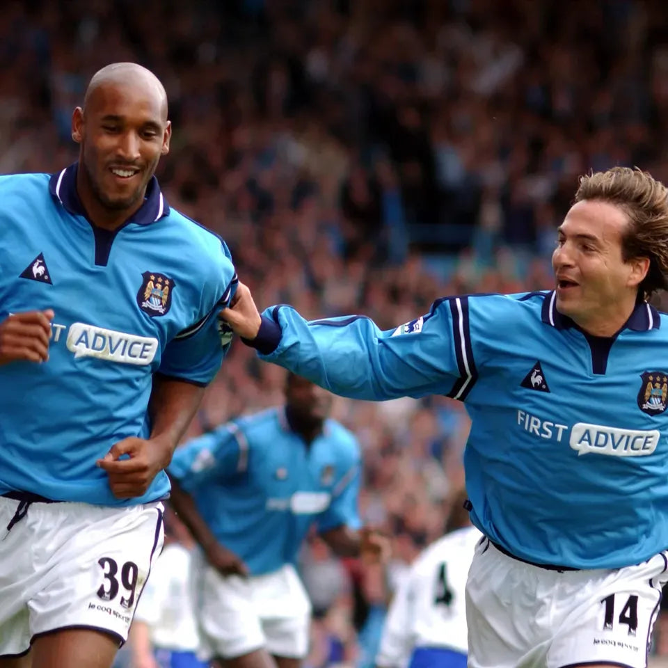 Jersey 2002/03 Manchester City Local Manga corta Retro