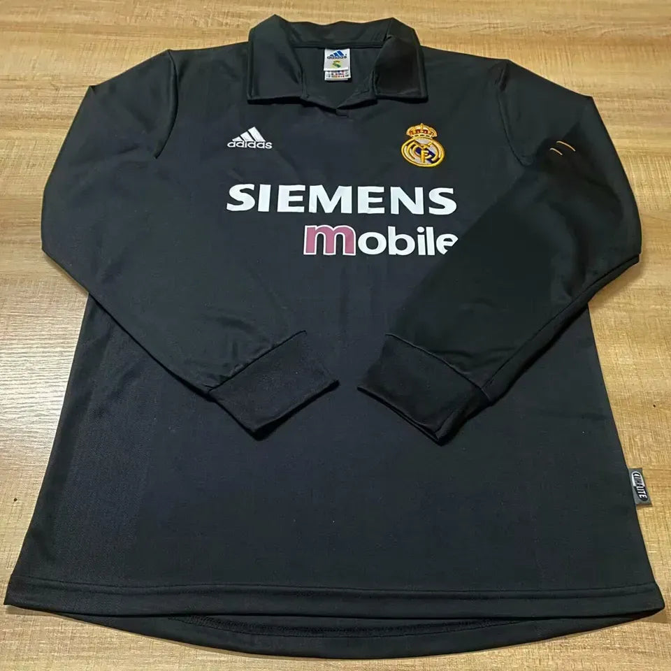 Jersey 2002/03 Real Madrid Visitante Manga larga Retro
