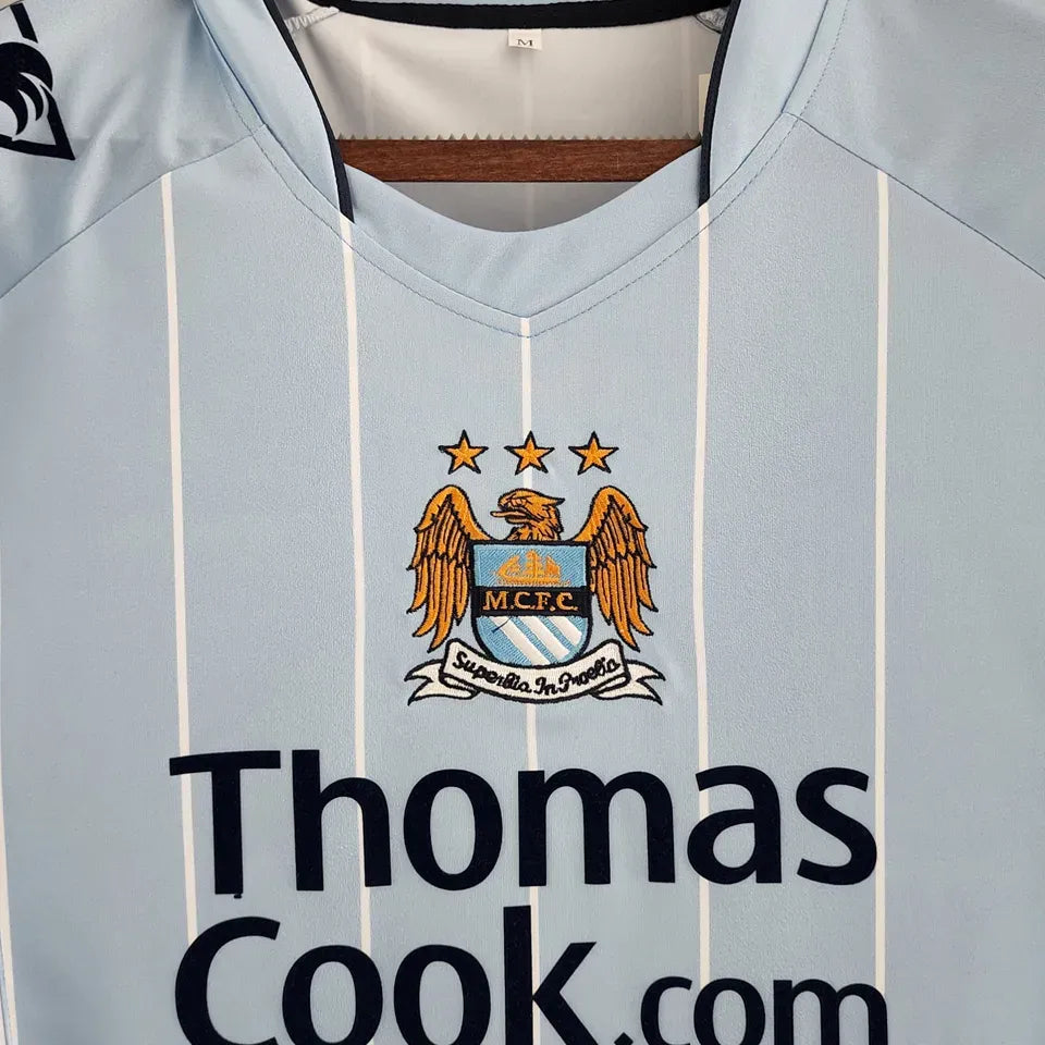 Jersey 2007/08 Manchester City Local Manga corta Retro