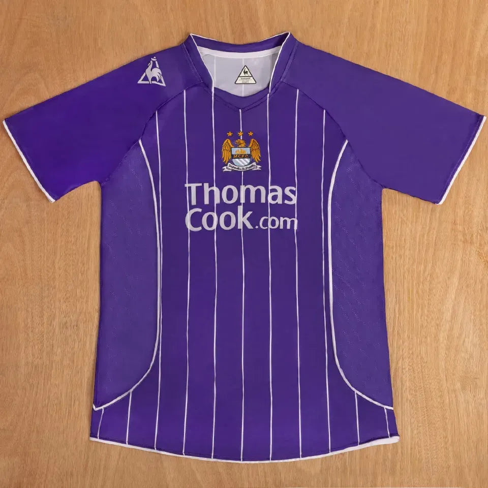 Jersey 2007/08 Manchester City Visitante Manga corta Retro
