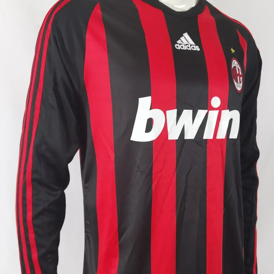 Jersey 2008/09 AC Milan Local Manga larga Retro