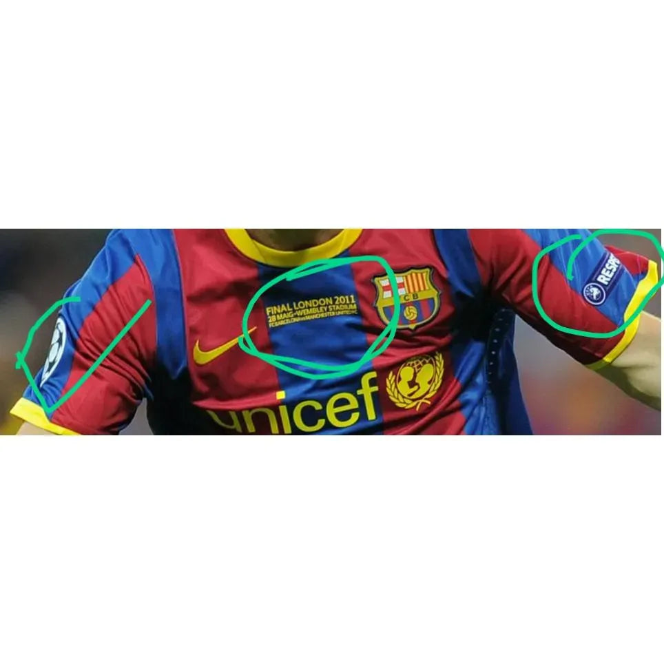 Jersey 2010/11 Barcelona Local Manga corta Retro