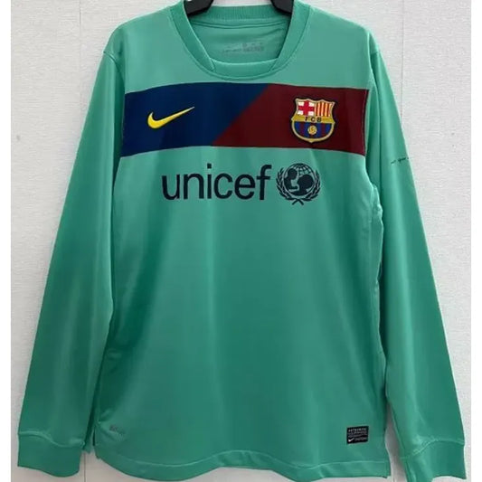 Jersey 2010/11 Barcelona Visitante Manga larga Retro
