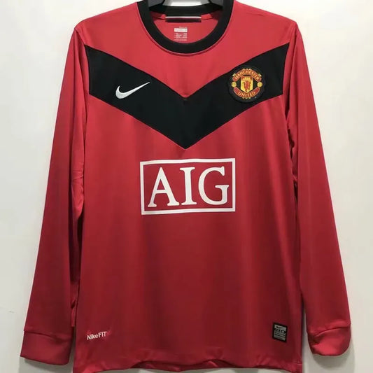 Jersey 2010 Manchester United Local Manga larga Retro