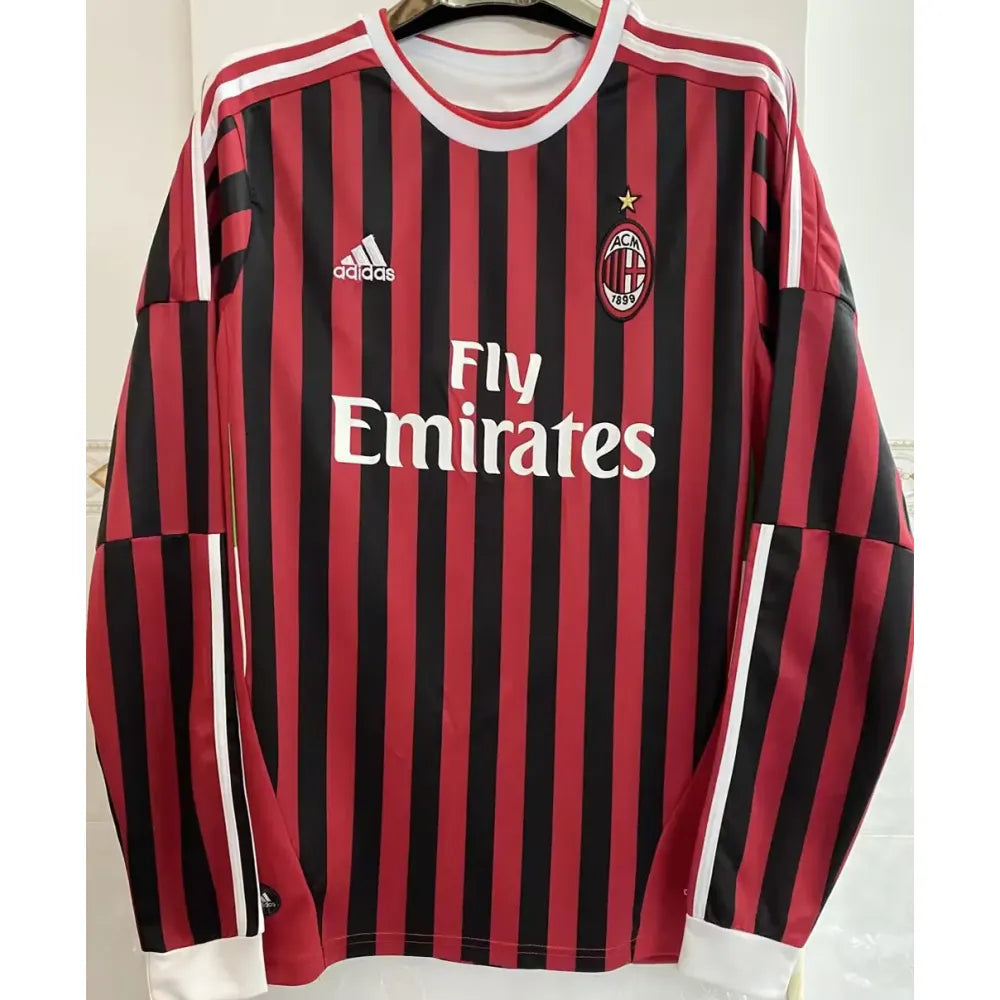 Jersey 2011/12 AC Milan Local Manga larga Retro