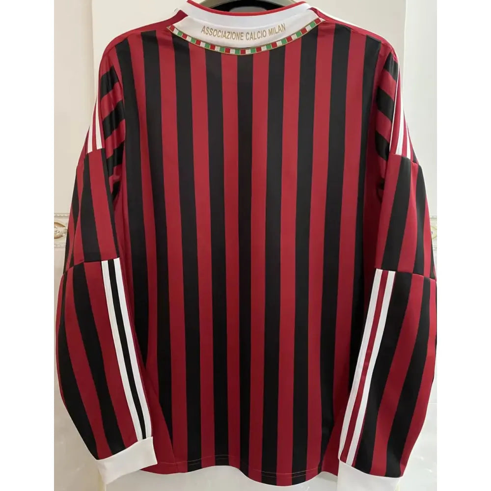 Jersey 2011/12 AC Milan Local Manga larga Retro