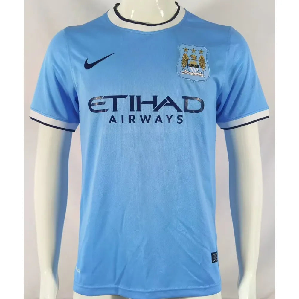Jersey 2013/14 Manchester City Local Manga corta Retro