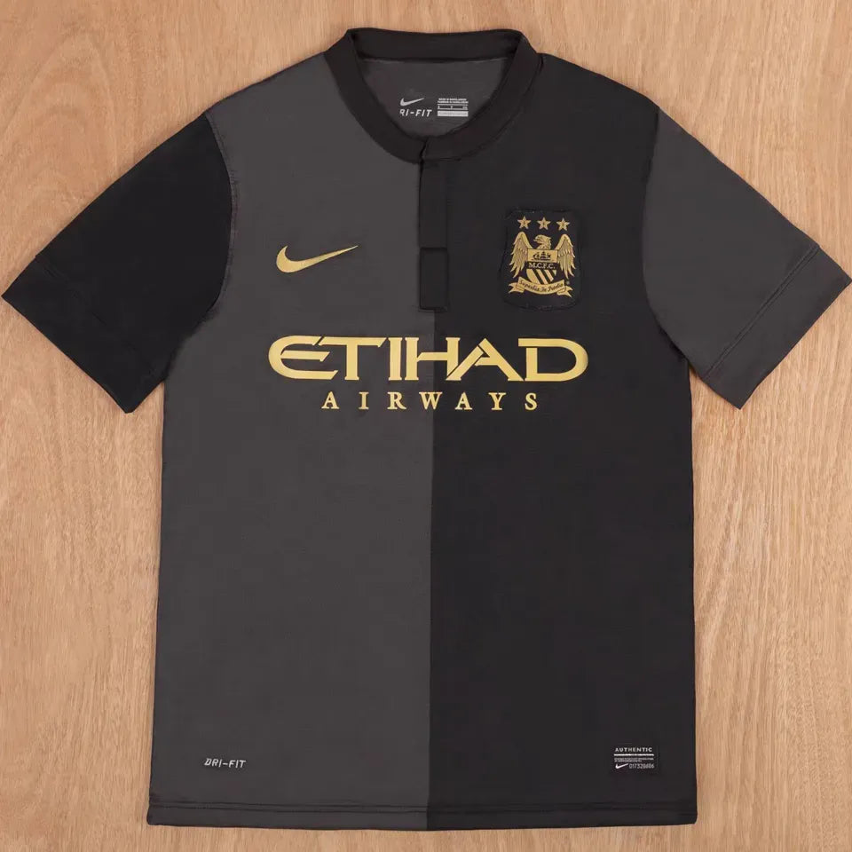 Jersey 2013/14 Manchester City Visitante Manga corta Retro