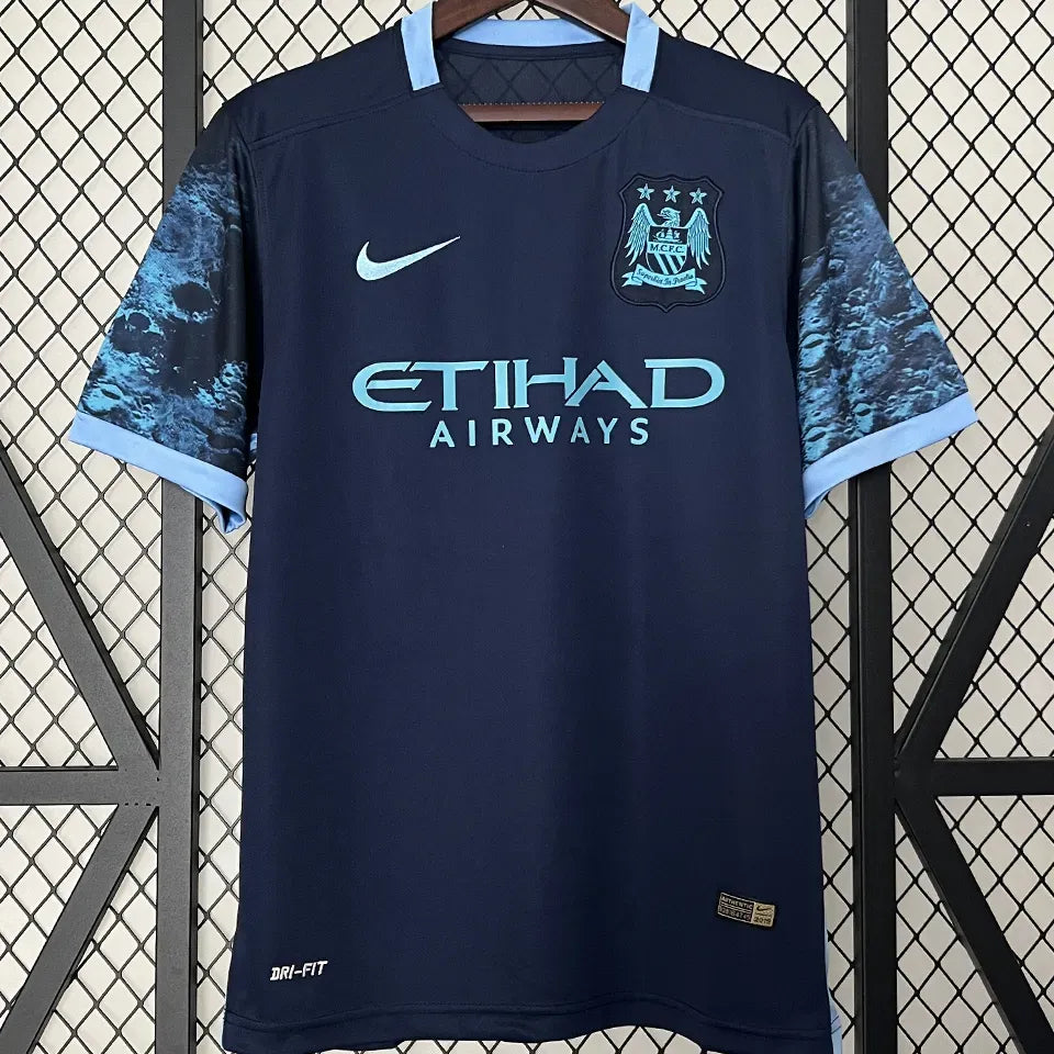 Jersey 2015/16 Manchester City Visitante Manga corta Retro
