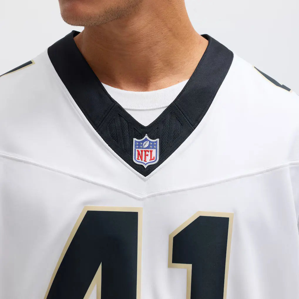 NO Saints Jersey White 2 Jersify